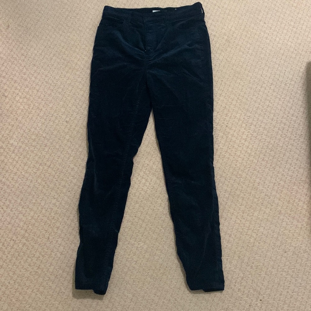 Loft Navy Velvet Pants